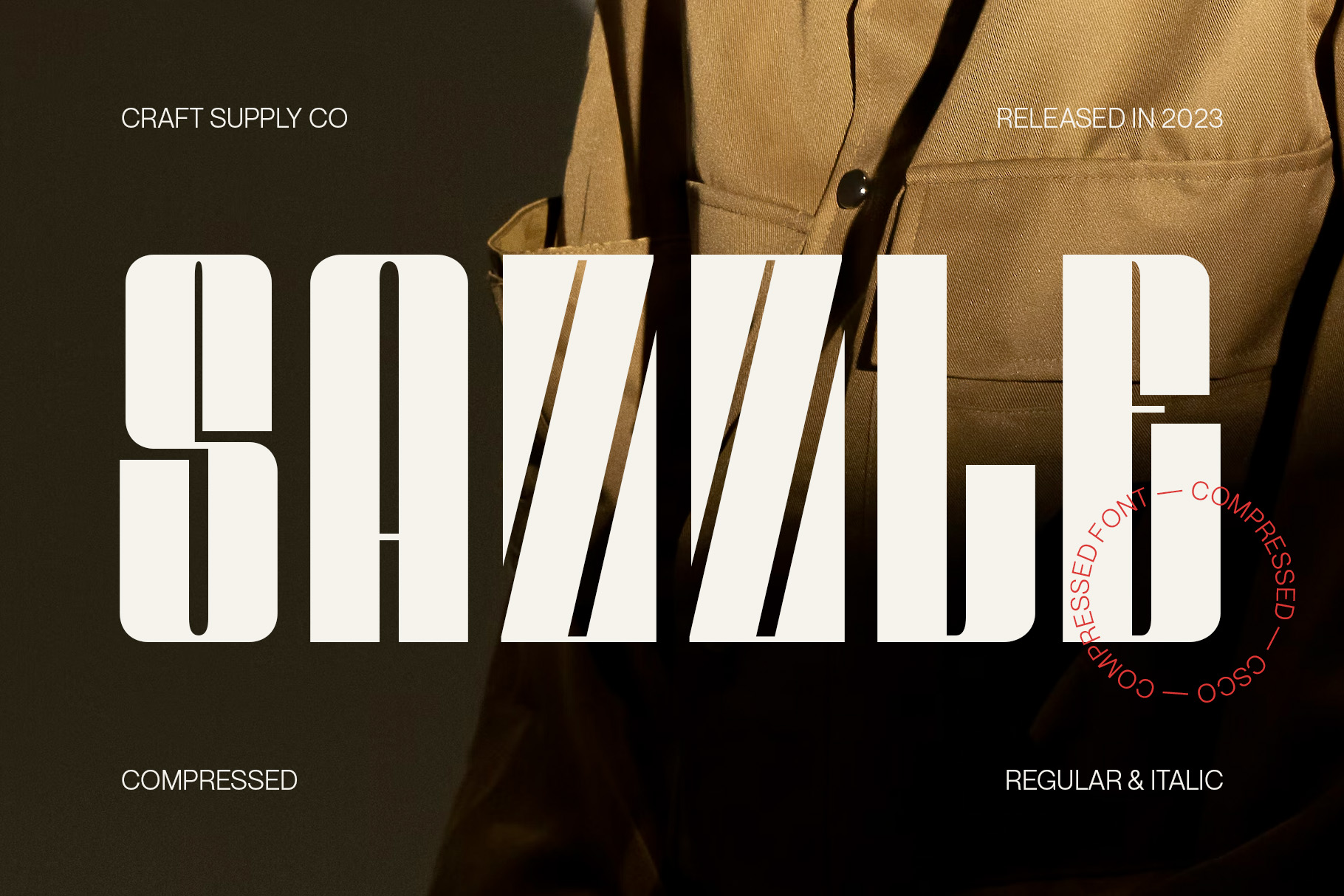 Sazzle - Compressed Sans Serif - Craft Supply Co