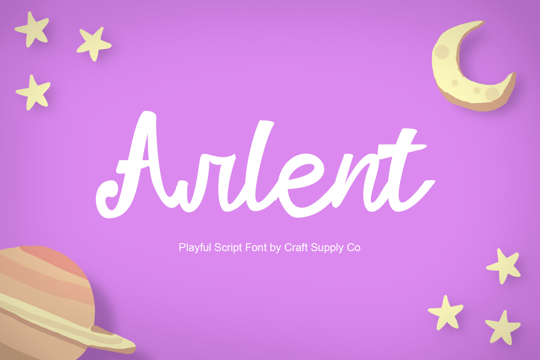Arlent - A Joyful and Playful Script Font for Kids - Craft Supply Co