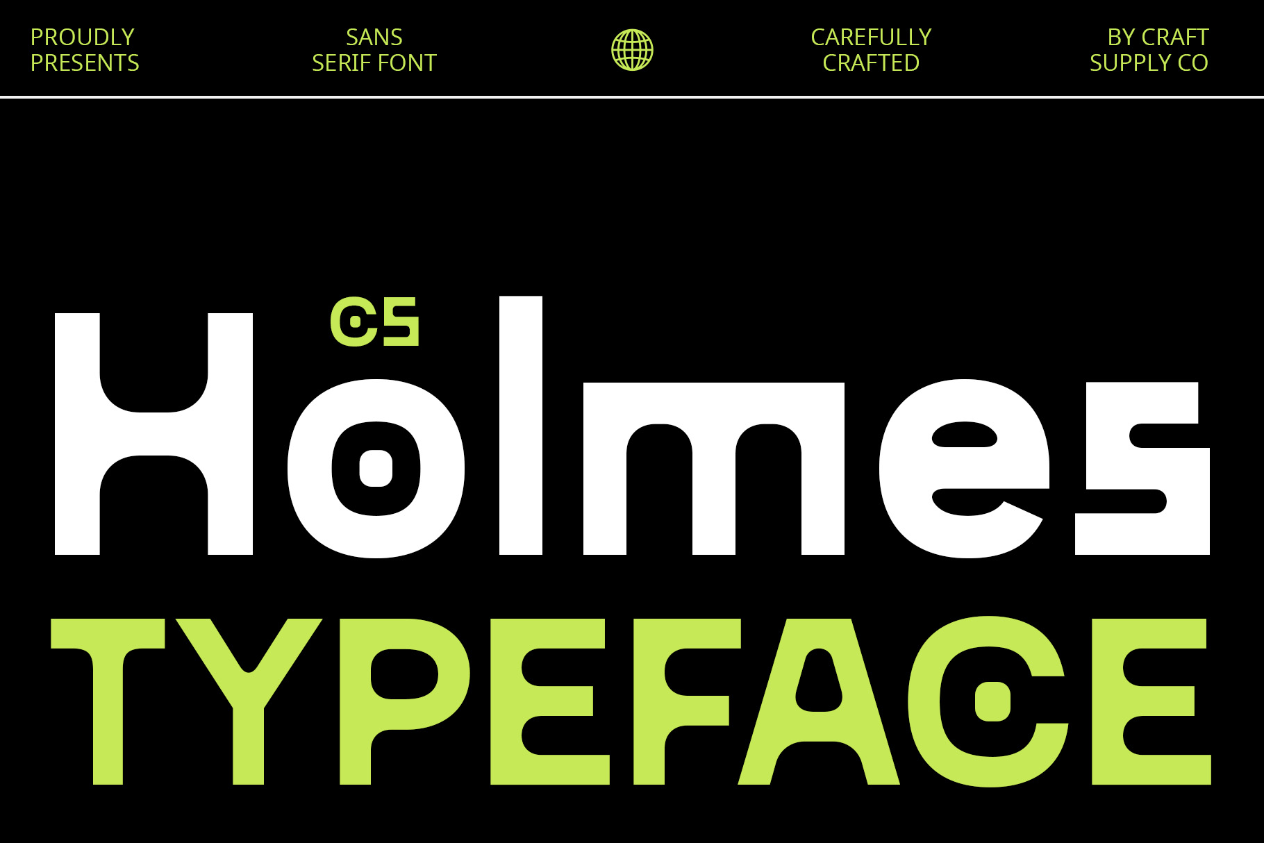 CS Holmes Font: Industrial Sans Serif Font - Craft Supply Co