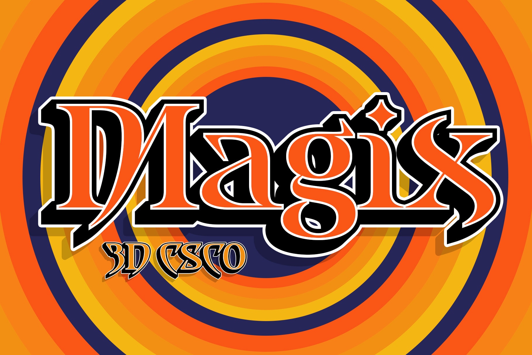 CS Magix 3D: Modern Display Serif Font with Enhanced 3D Effect - Craft ...