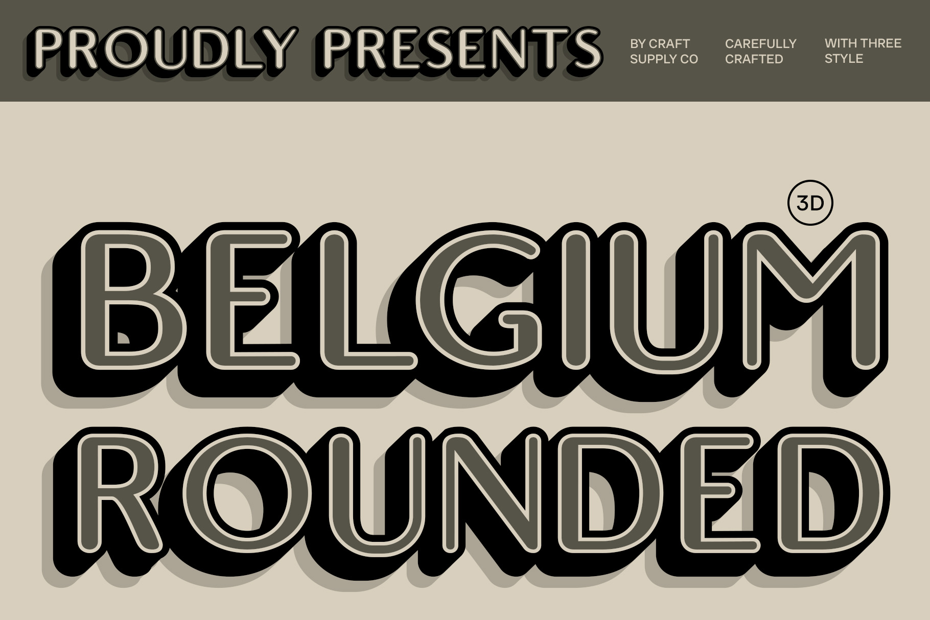 Belgium Rounded 3D Font: Elegant Sans-Serif with Modern Depth - Craft ...