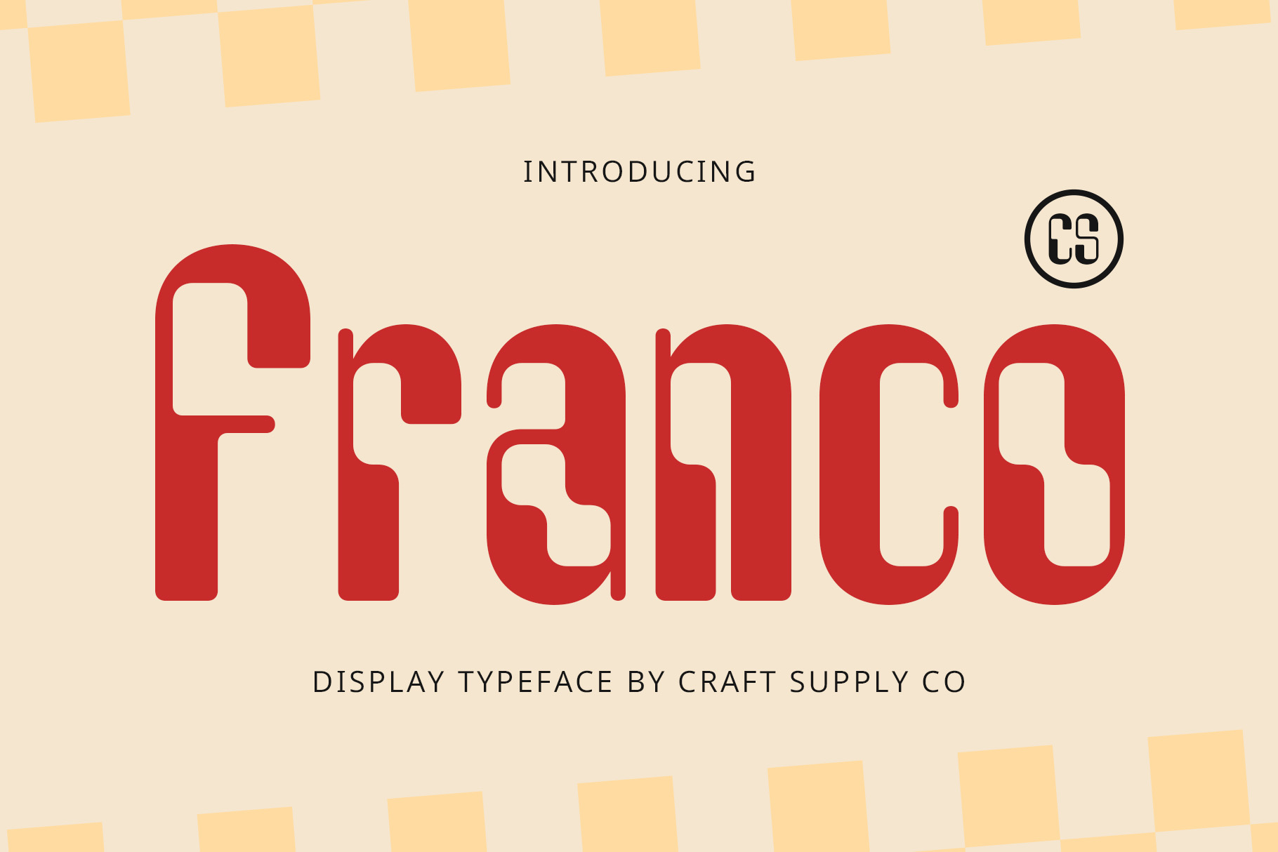 CS Franco Font Funky and Cheerful Display Font Craft Supply Co