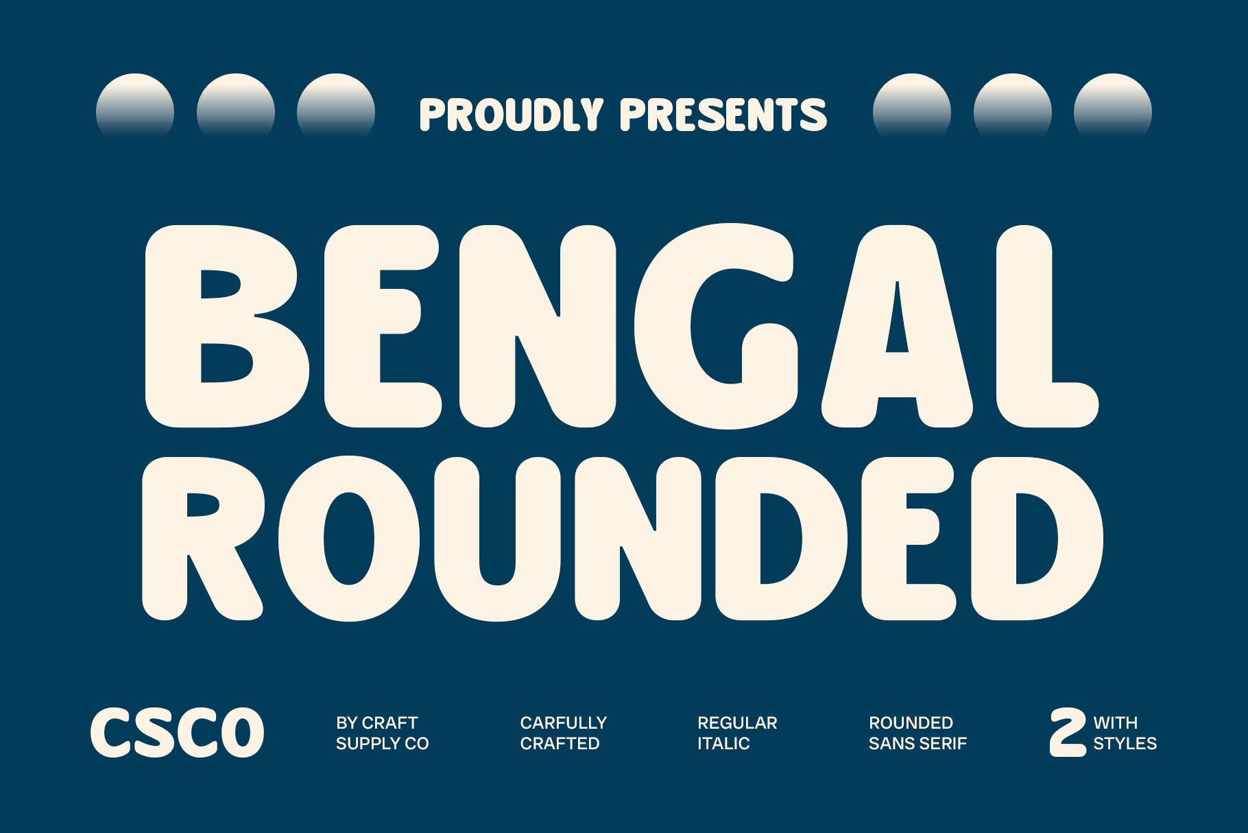 Bengal Rounded Font: Bold and Friendly Modern Sans-Serif - Craft Supply Co