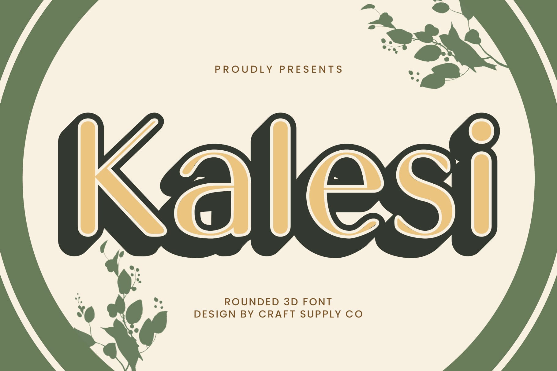 Kalesa Lettering Kalesi Rounded 3D: Soft Elegance with Dimensional Depth - Craft Supply Co