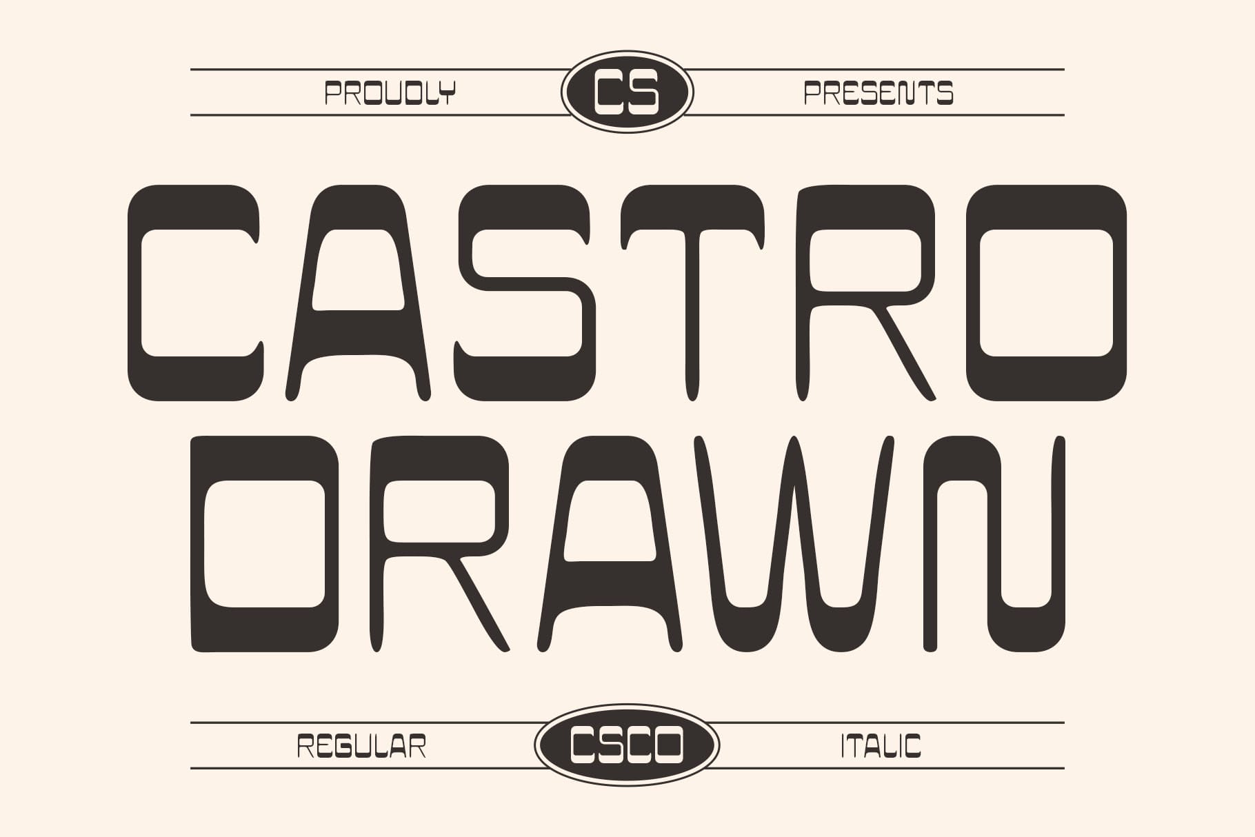 CS Castro Drawn: Retro Flair with a Hand-Drawn Edge - Craft Supply Co