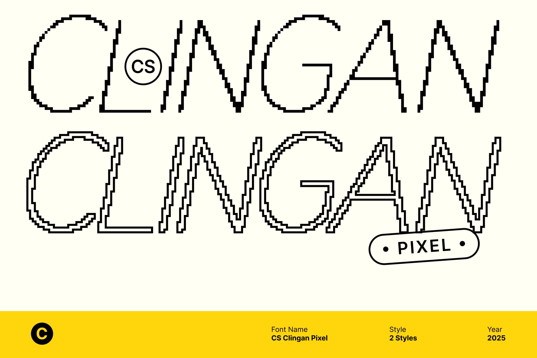 CS Clingan Pixel – Clean Professional Pixel Sans Serif