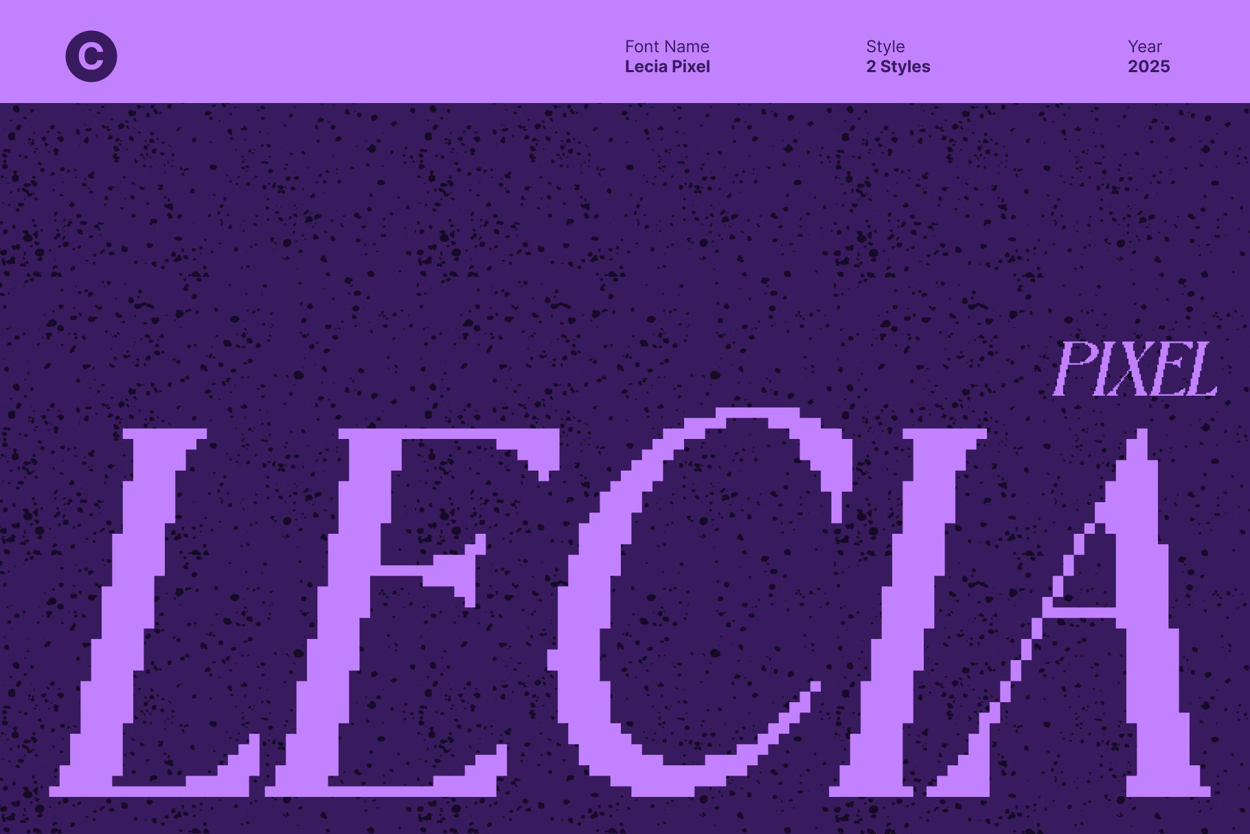 Lecia Pixel – Retro Pixel Serif Display with 90s Digital Charm