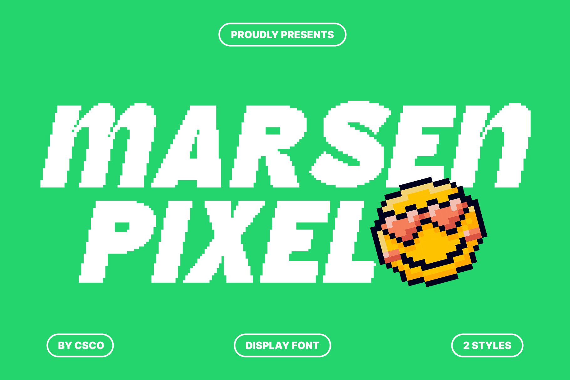 Marsen Pixel – Modern Sans Serif Display Font with Pixel Precision