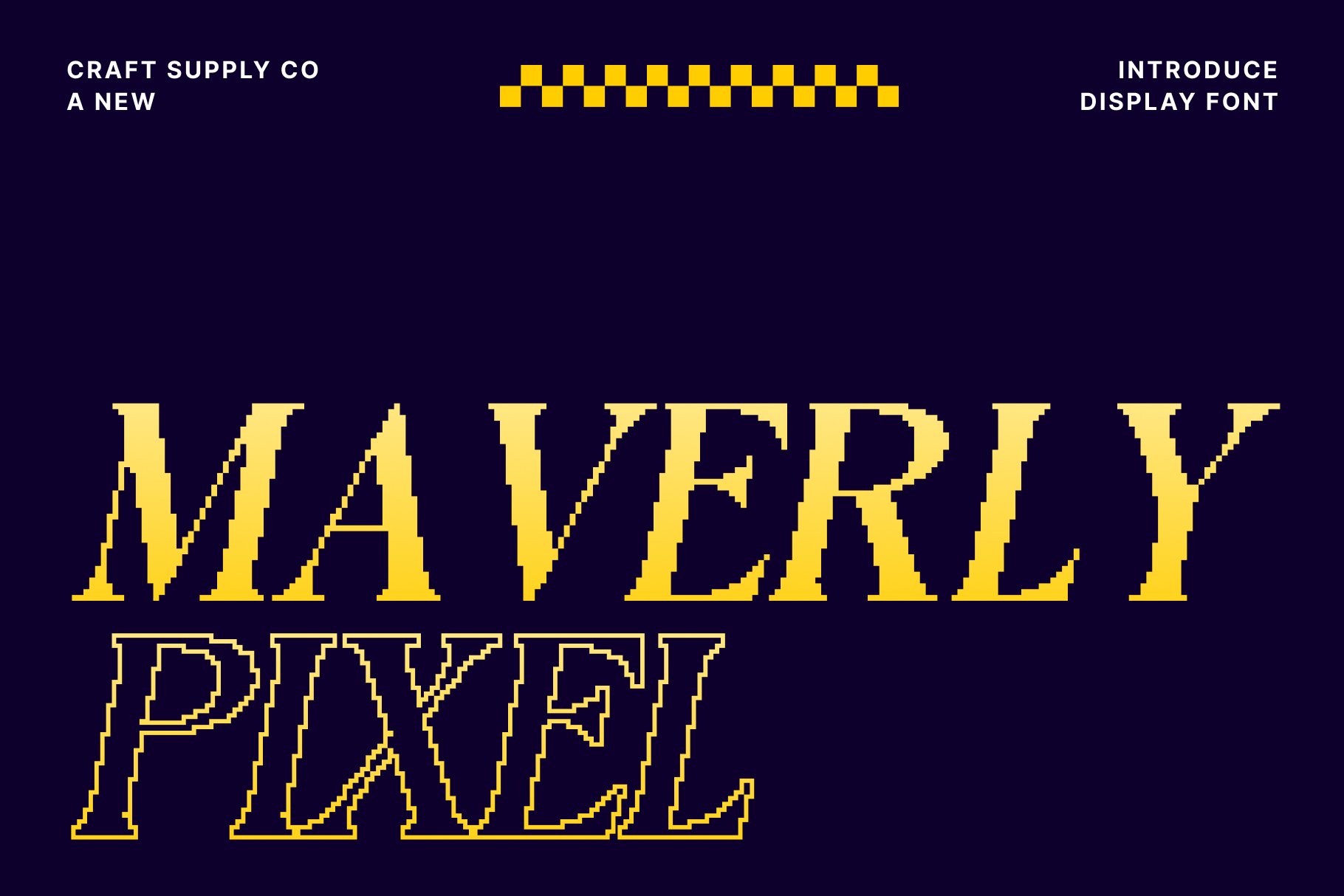 Maverly Pixel – Modern Serif Display Font with 8-Bit Arcade Charm