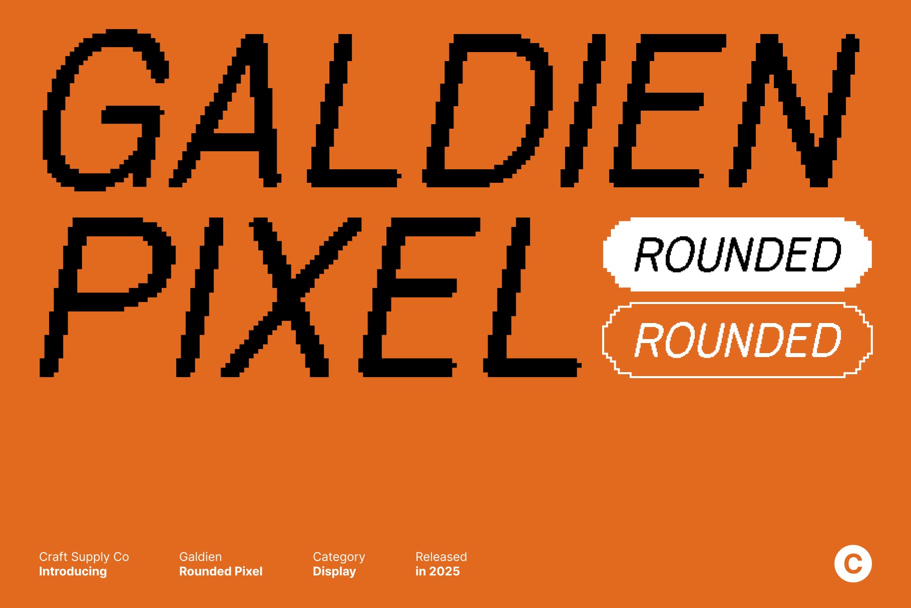 Galdien Rounded Pixel – Retro Sans Serif with 8-Bit Pixel Style