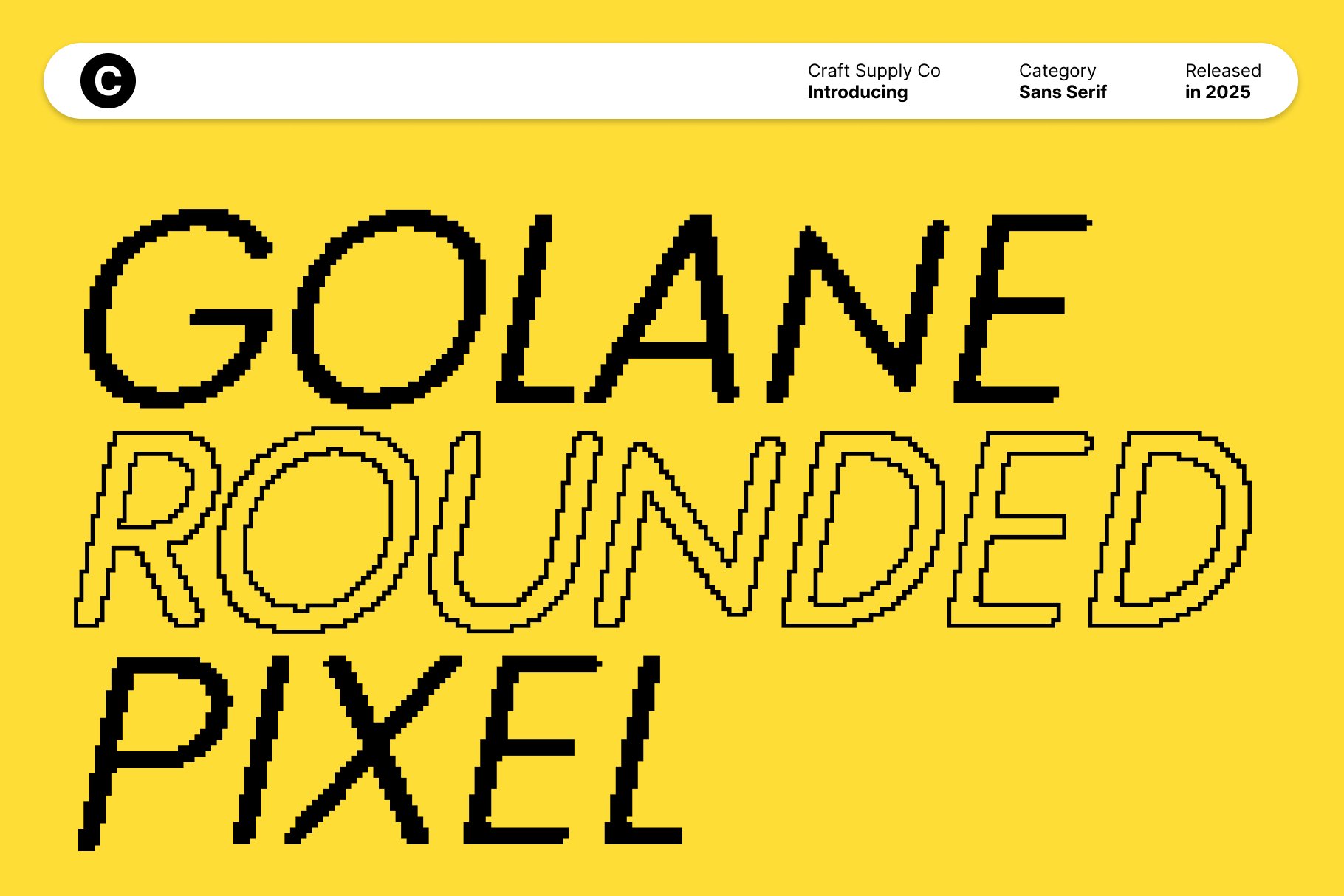 Golane Rounded Pixel – Geometric Sans Serif with Retro Pixels