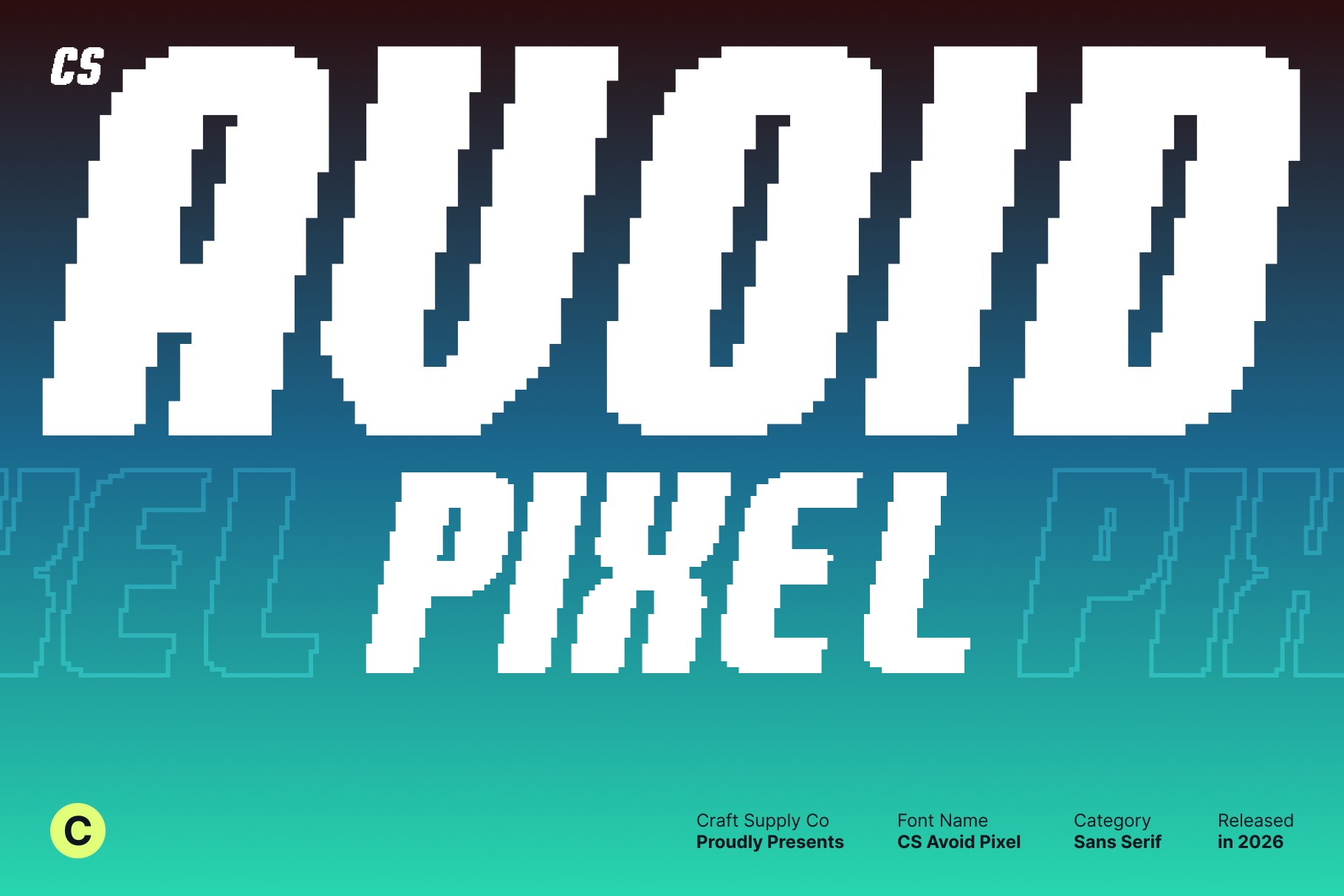 CS Avoid Pixel – Condensed Sans Serif with Retro Digital Impact