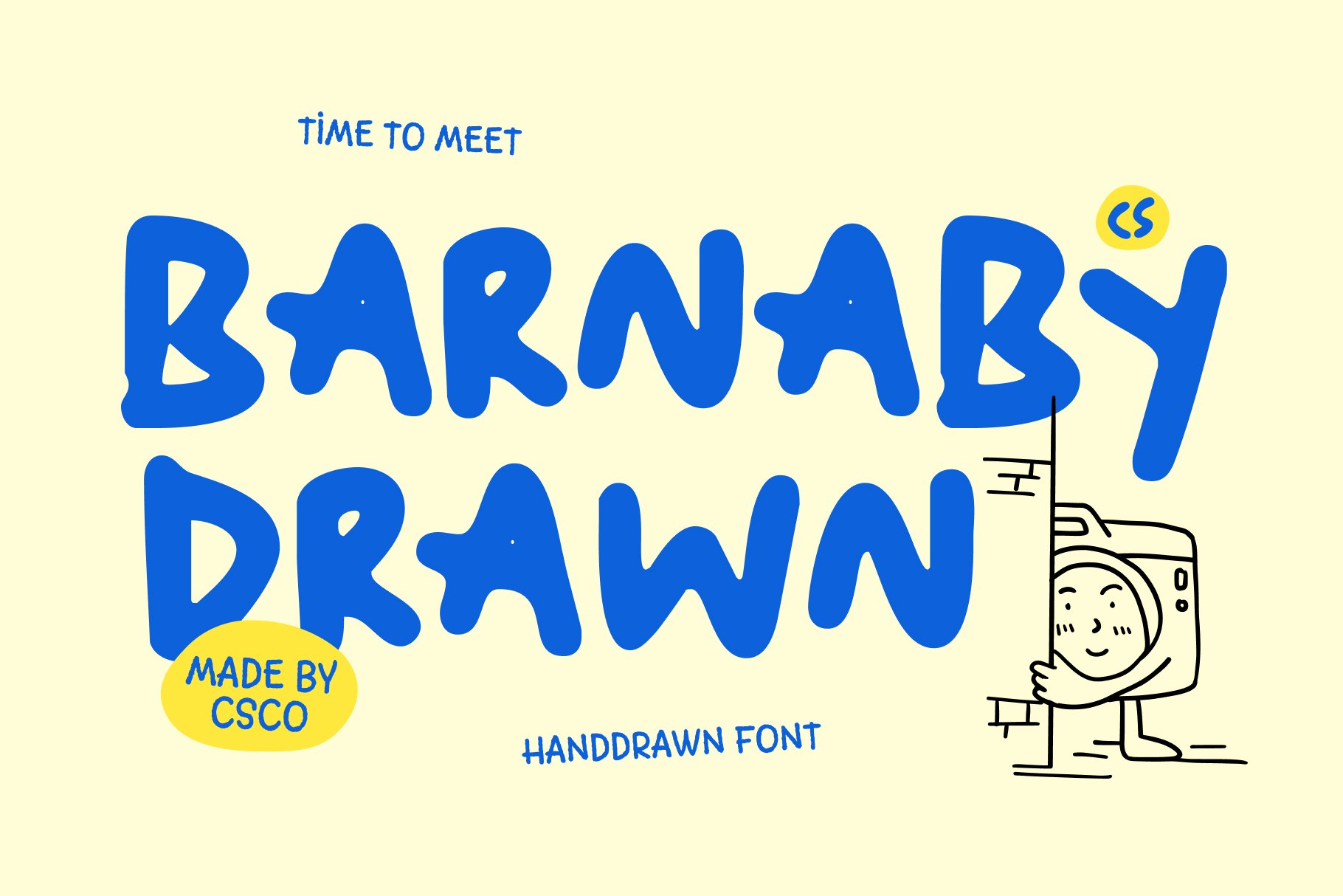 CS Barnaby Drawn – Bold Messy Playful Display Font