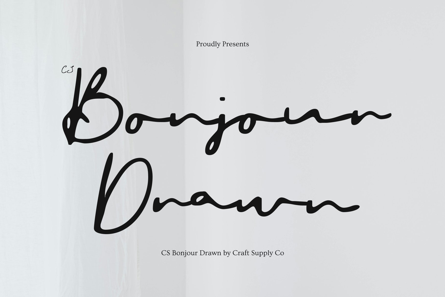 Bonjour Script CS Bonjour Drawn – Elegant Luxury Signature Script Font