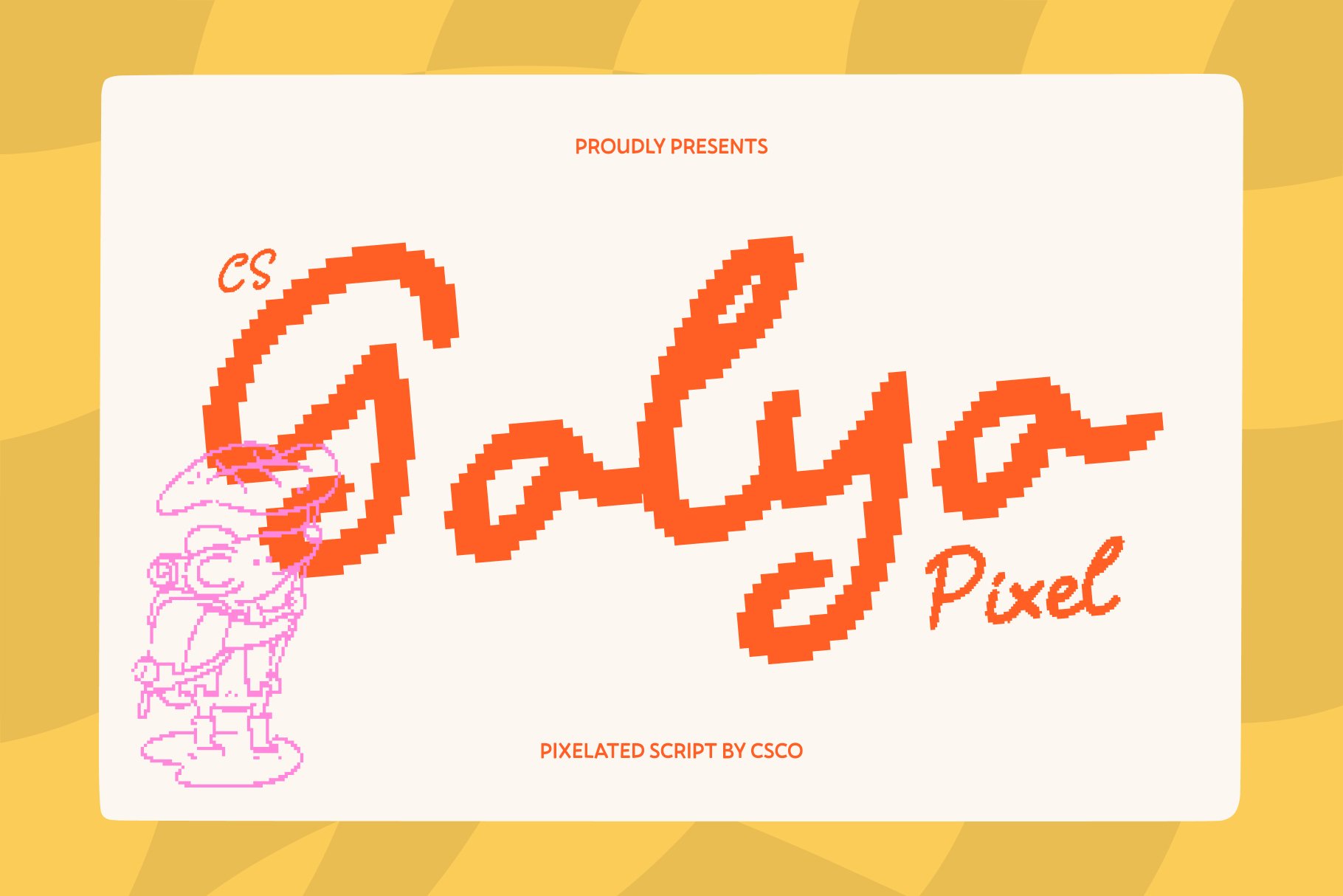 CS Galya Pixel – Sweet Script Pixel Font with Playful Charm