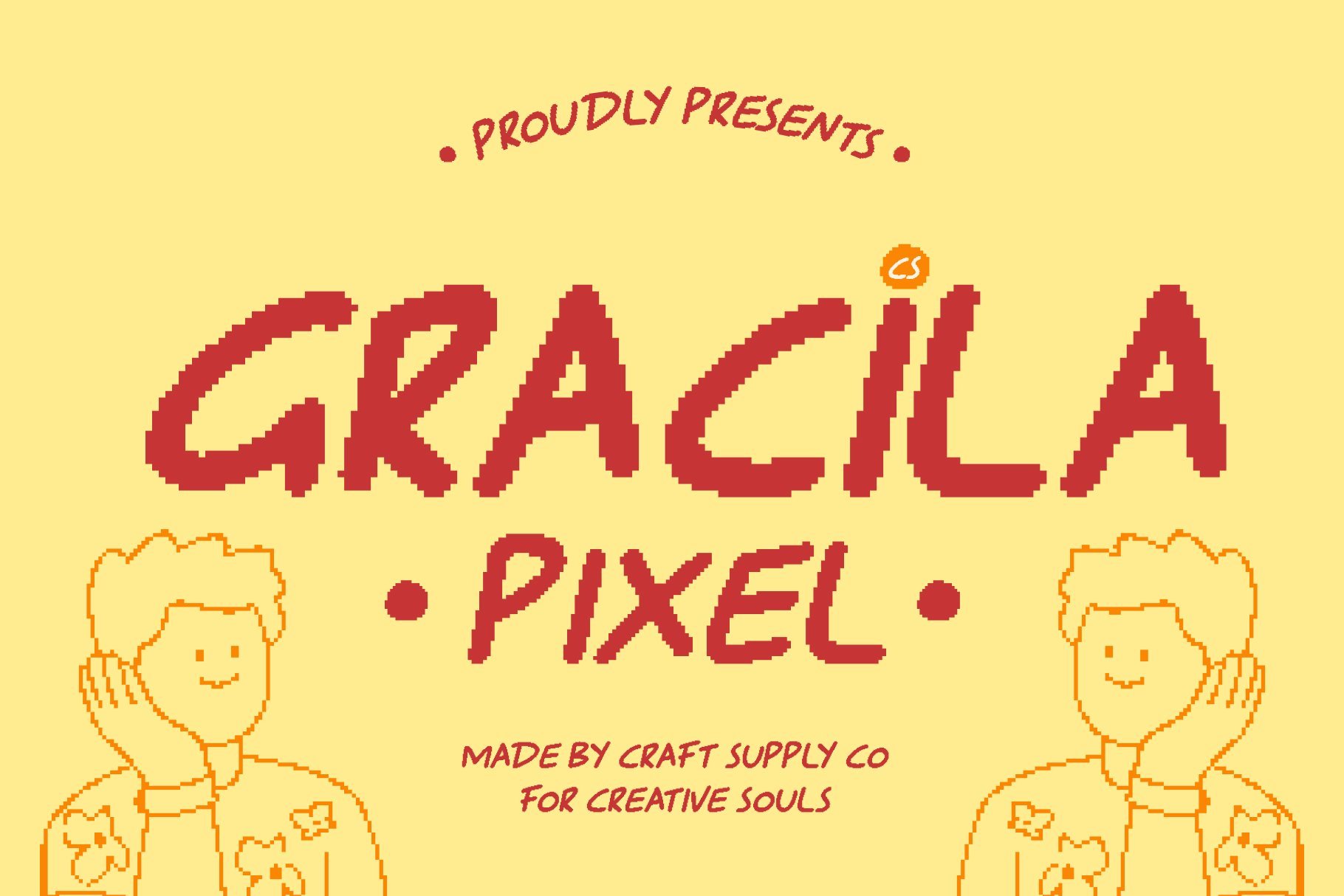CS Gracila Pixel – Playful Handwritten Pixel Font