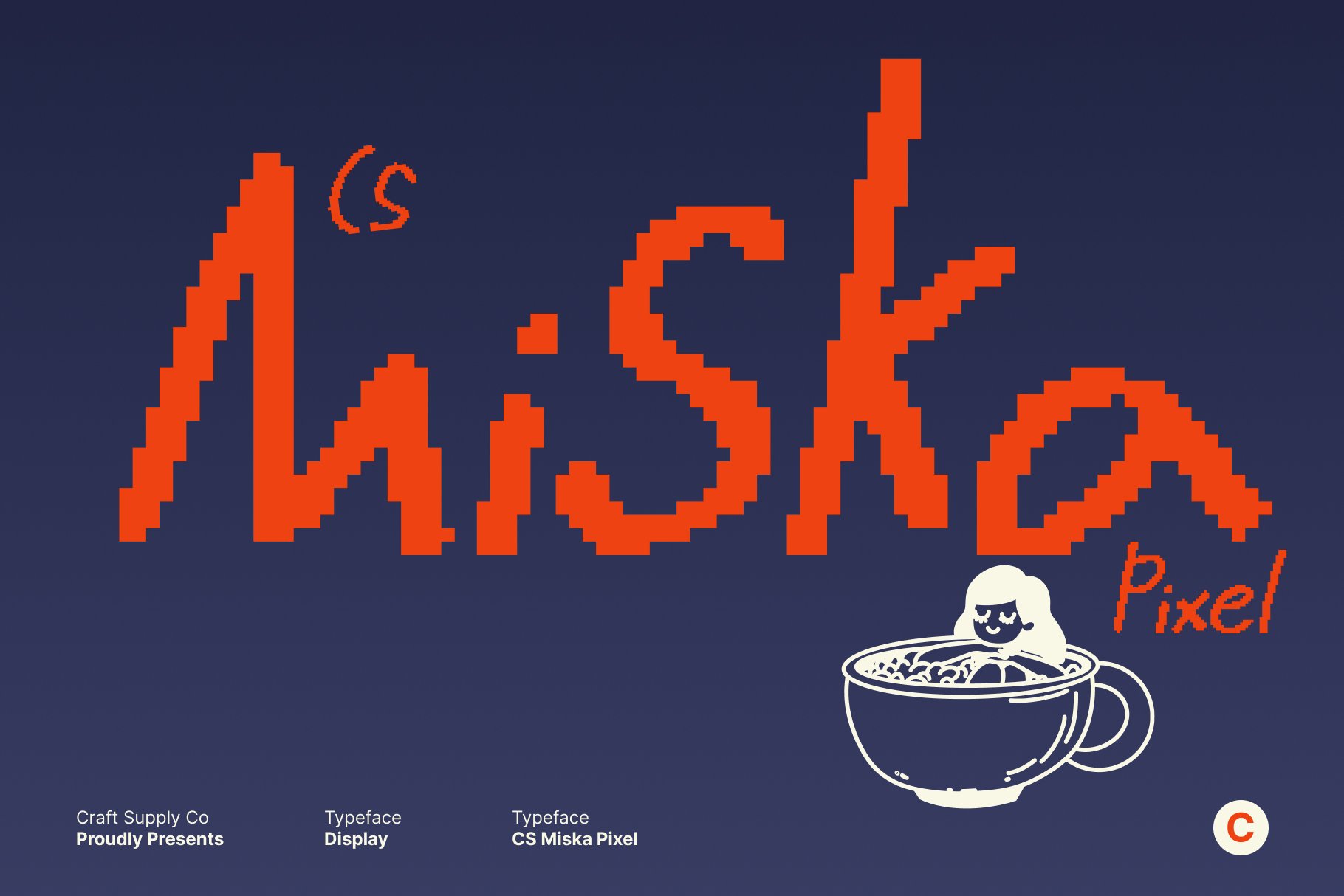 CS Miska Pixel – Messy Handwritten Pixel Font