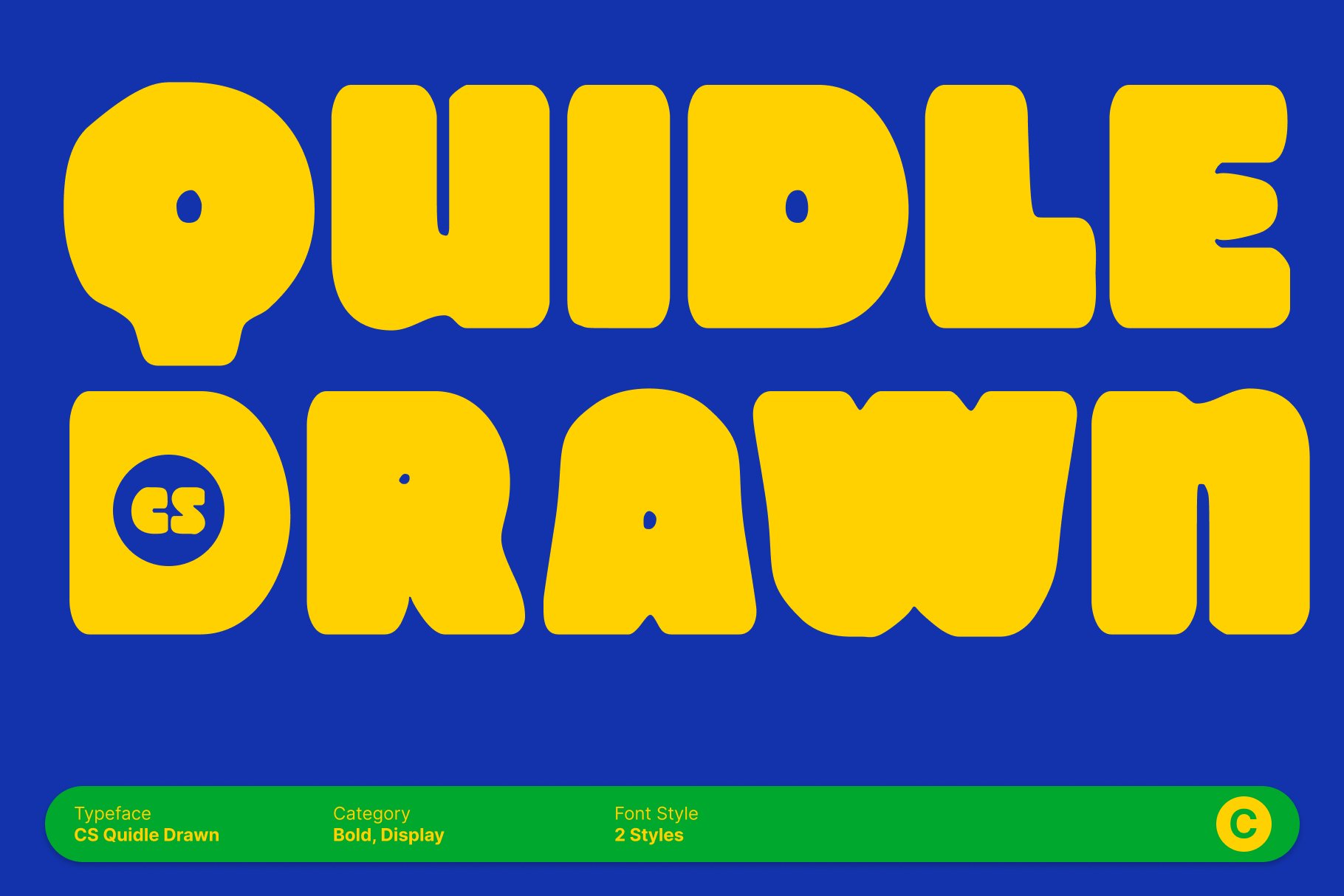 CS Quidle Drawn – Bold Playful Hand-Drawn Display Font