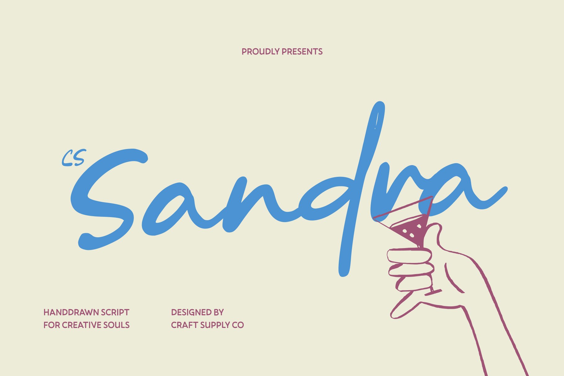 Sandy In Script CS Sandra – Relaxed Summer Script with Handwritten Warmth