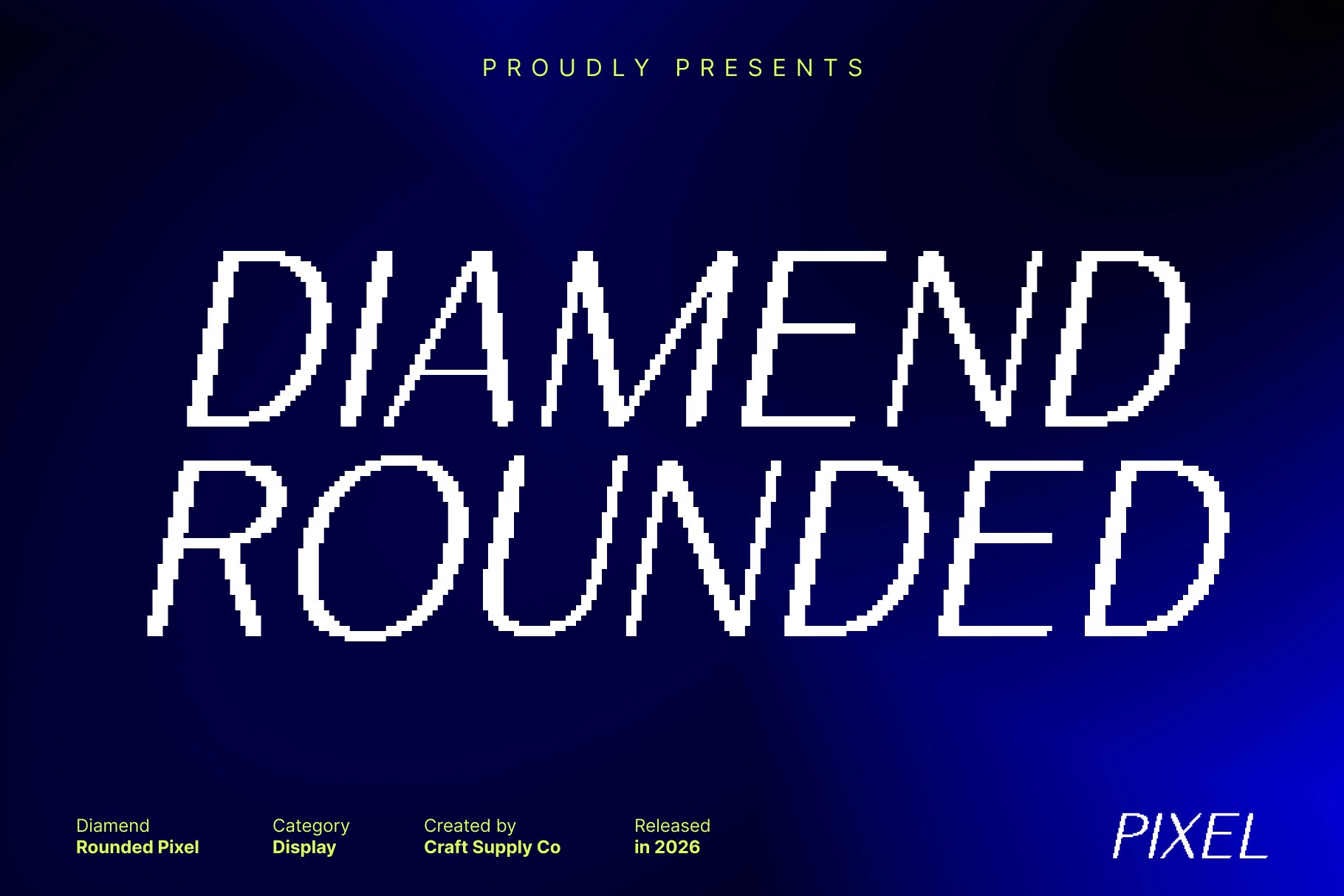 Diamend Rounded Pixel – Elegant Rounded Sans Serif Font