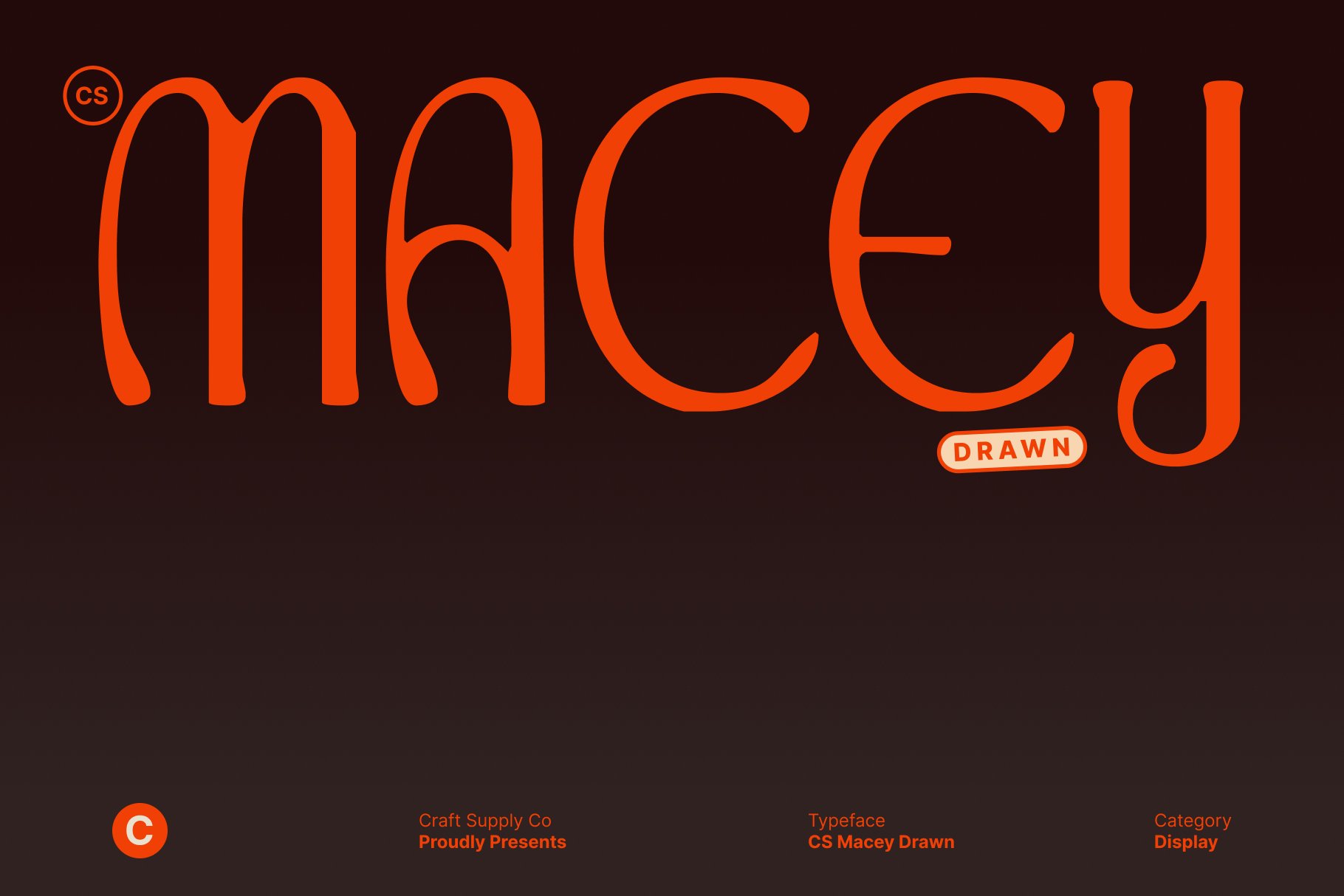 Macoy Lettering Design CS Macey Drawn – Art Nouveau Display Font with Hand-Drawn