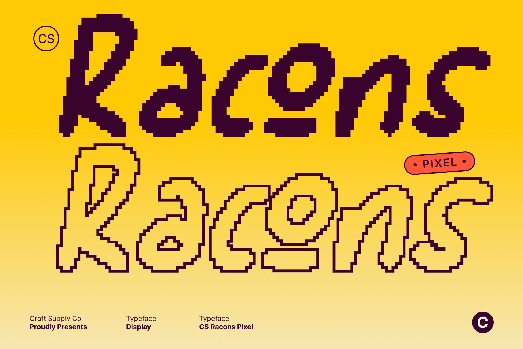 CS Racons Pixel – Cute Handwritten Pixel Font
