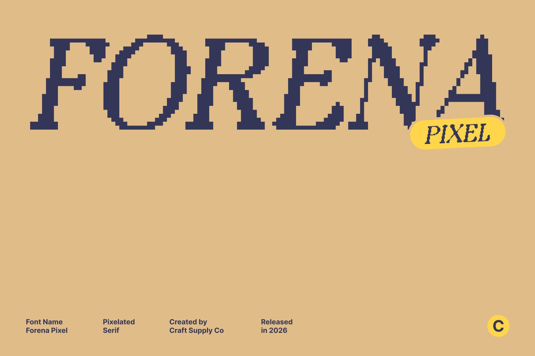 Forena Pixel: Modern Round Serif Font with Elegant Pixel Style - Craft ...