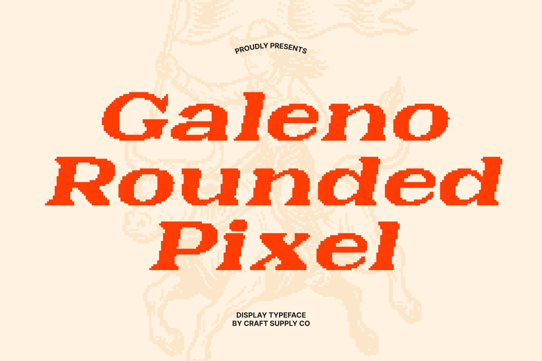 Galeno Rounded Pixel: Wide Rounded Serif Font with Pixel Style - Craft ...