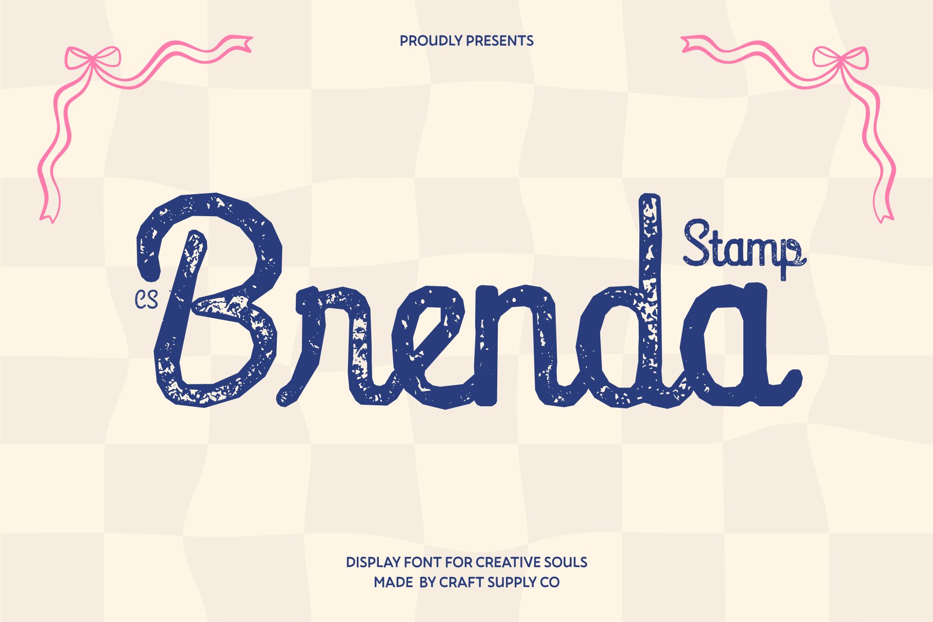 CS Brenda Stamp: Minimalist Script Stamp Font - Craft Supply Co