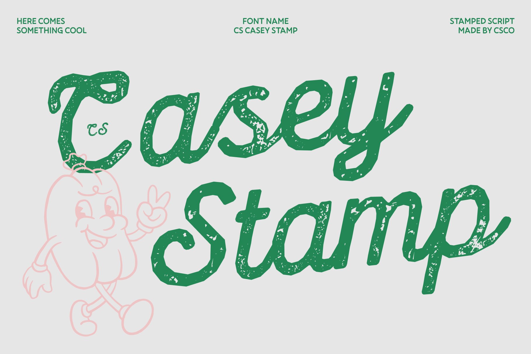 CS Casey Stamp: Elegant Handwritten Script Font - Craft Supply Co