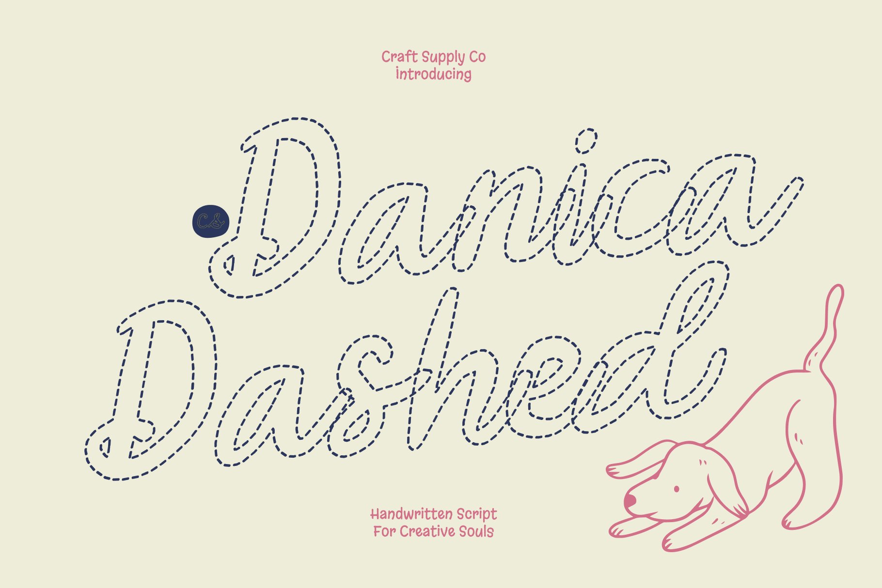 Dacic Lettering CS Danica Dashed: Delicate Handwritten Script with Dashed Style - Craft ...