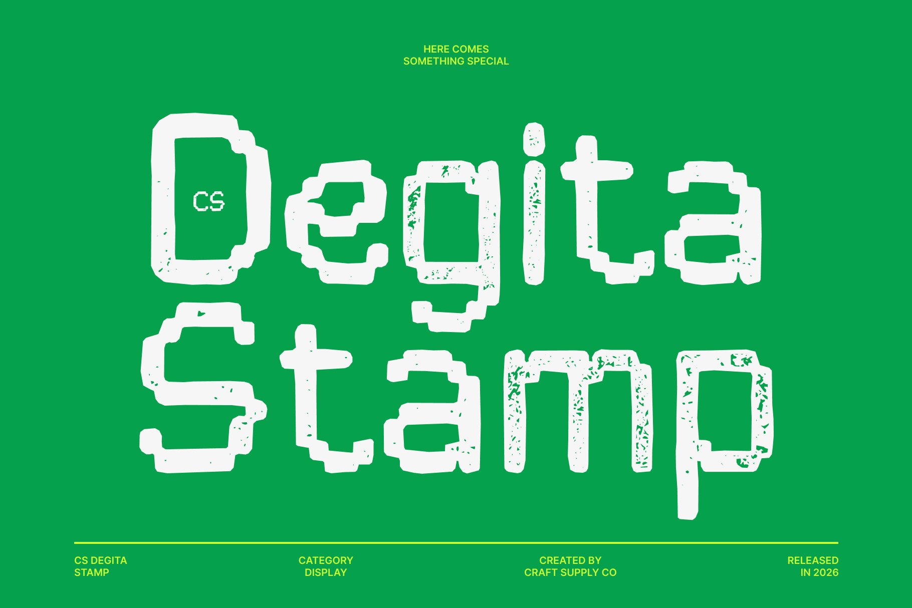 CS Degita Stamp: Retro Pixel Display Font - Craft Supply Co