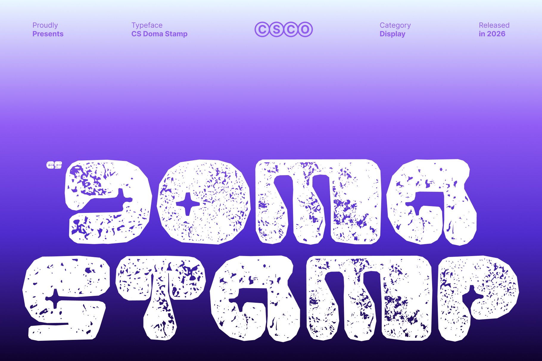 CS Doma Stamp: Y2K Bubble Display Font - Craft Supply Co