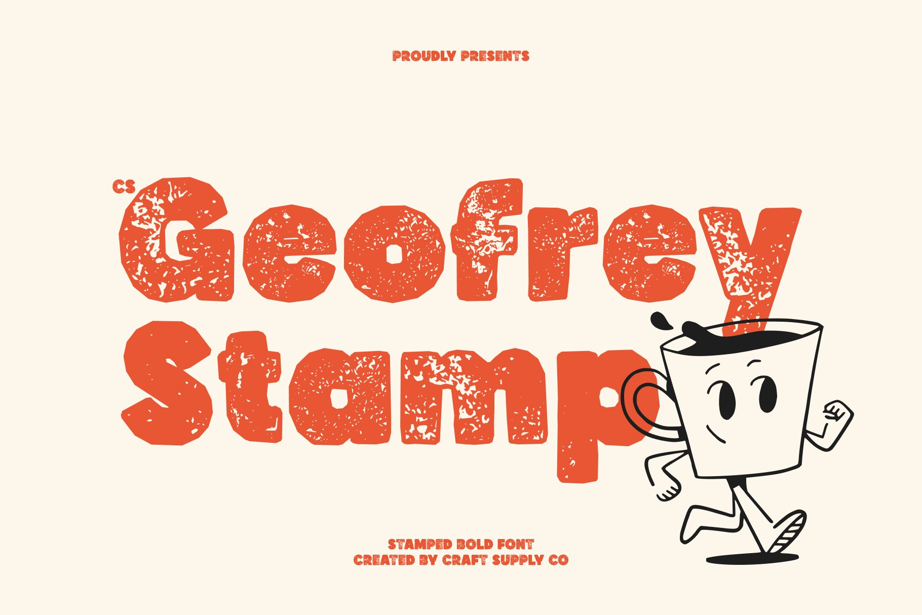 CS Geofrey Stamp: Bold Geometric Sans with Industrial Grit - Craft ...