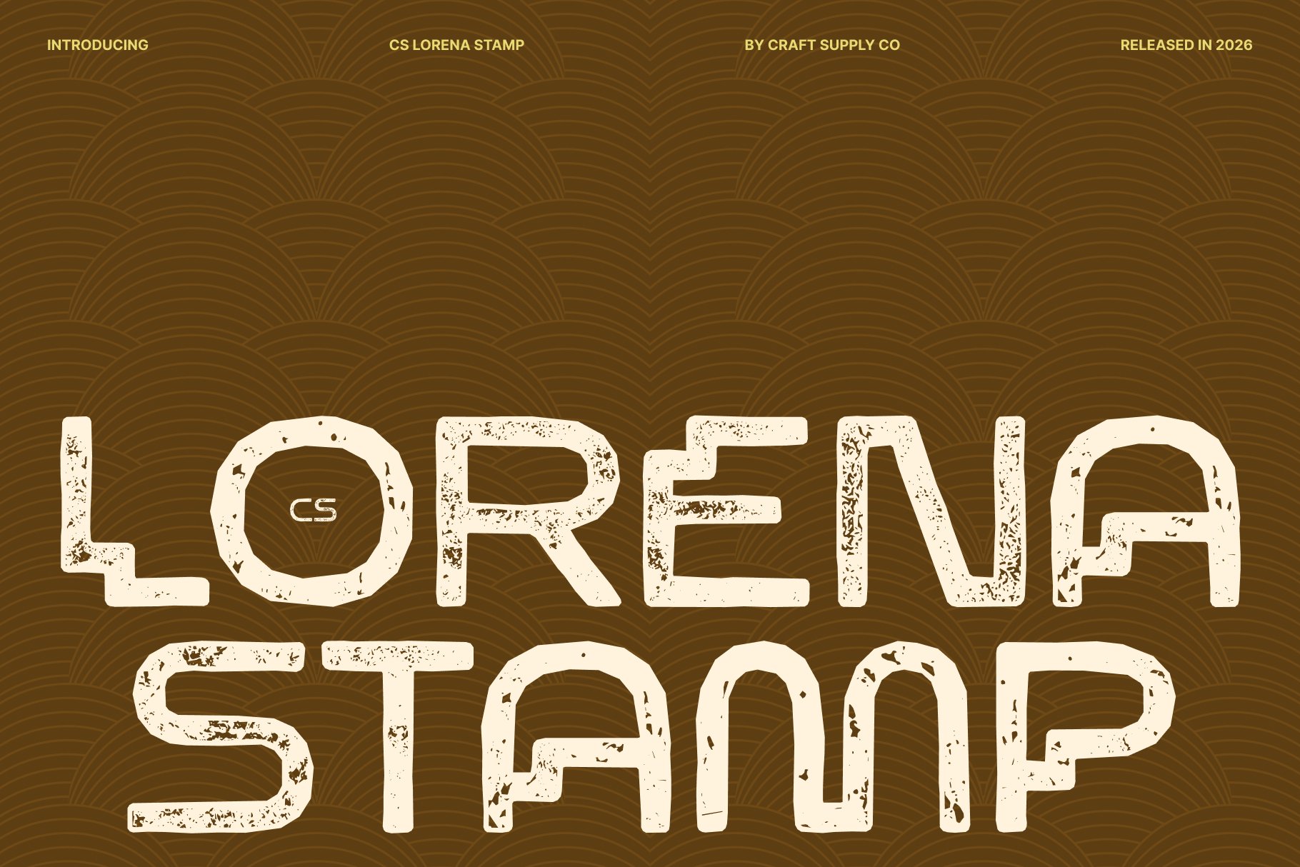 CS Lorena Stamp: Art Deco Sans Serif Font with Vintage Texture - Craft ...