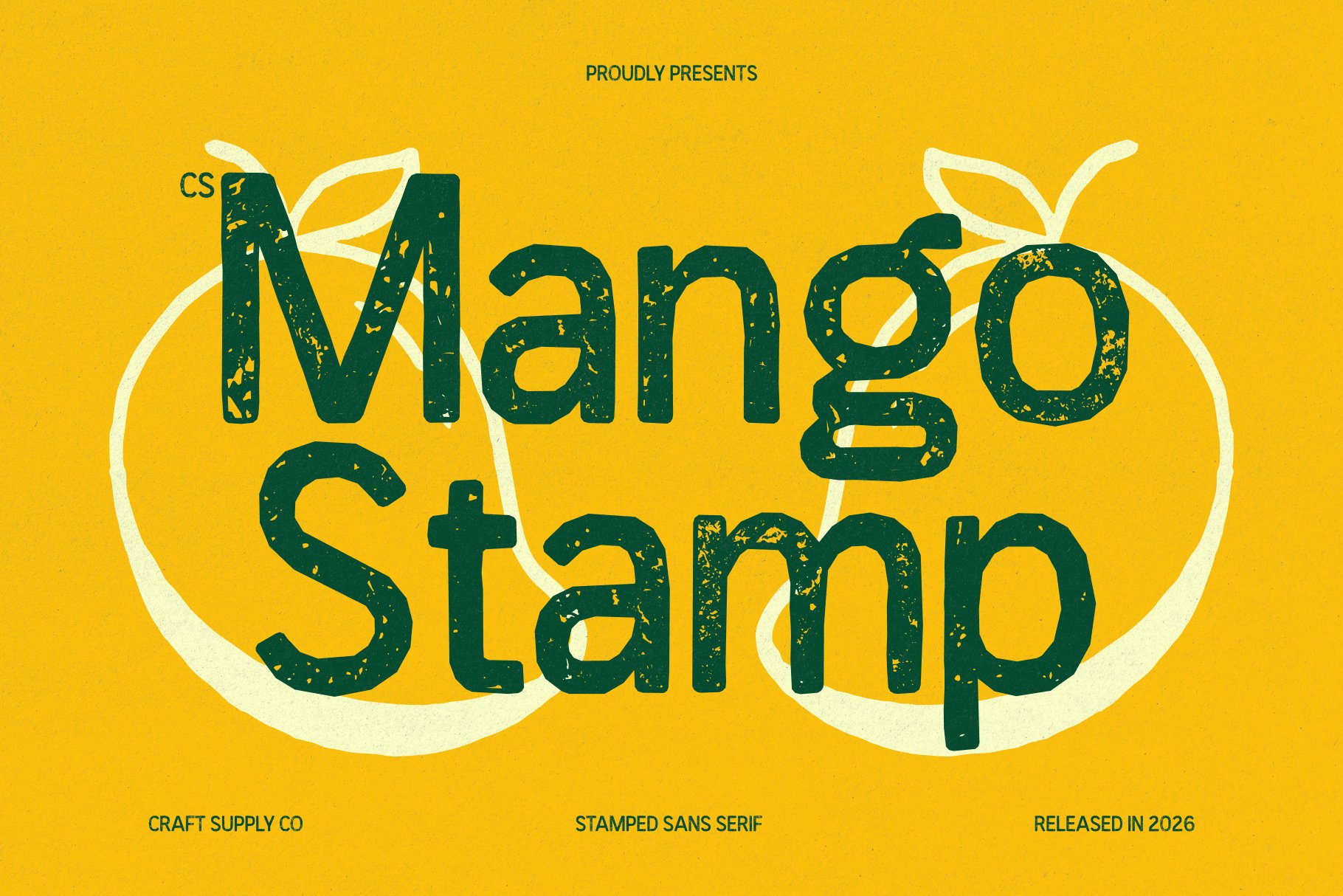 Mango Cs CS Mango Stamp: Display Sans Serif Font – Funky Textured Style - Craft ...