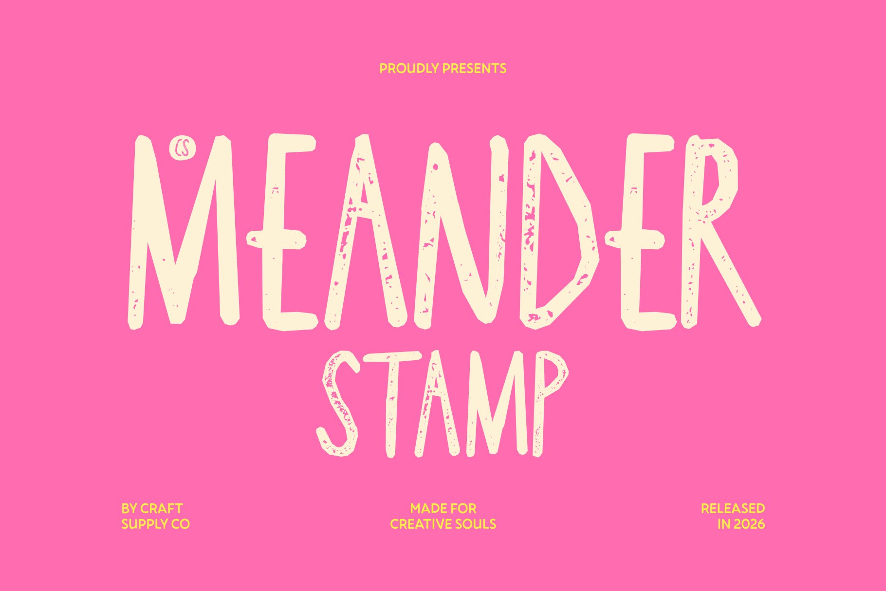 CS Meander Stamp: Relaxed Script Font with Handcrafted Texture - Craft ...