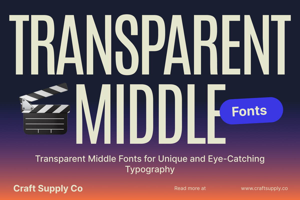 Transparent Middle Fonts for Unique and Eye-Catching Typography - Craft ...