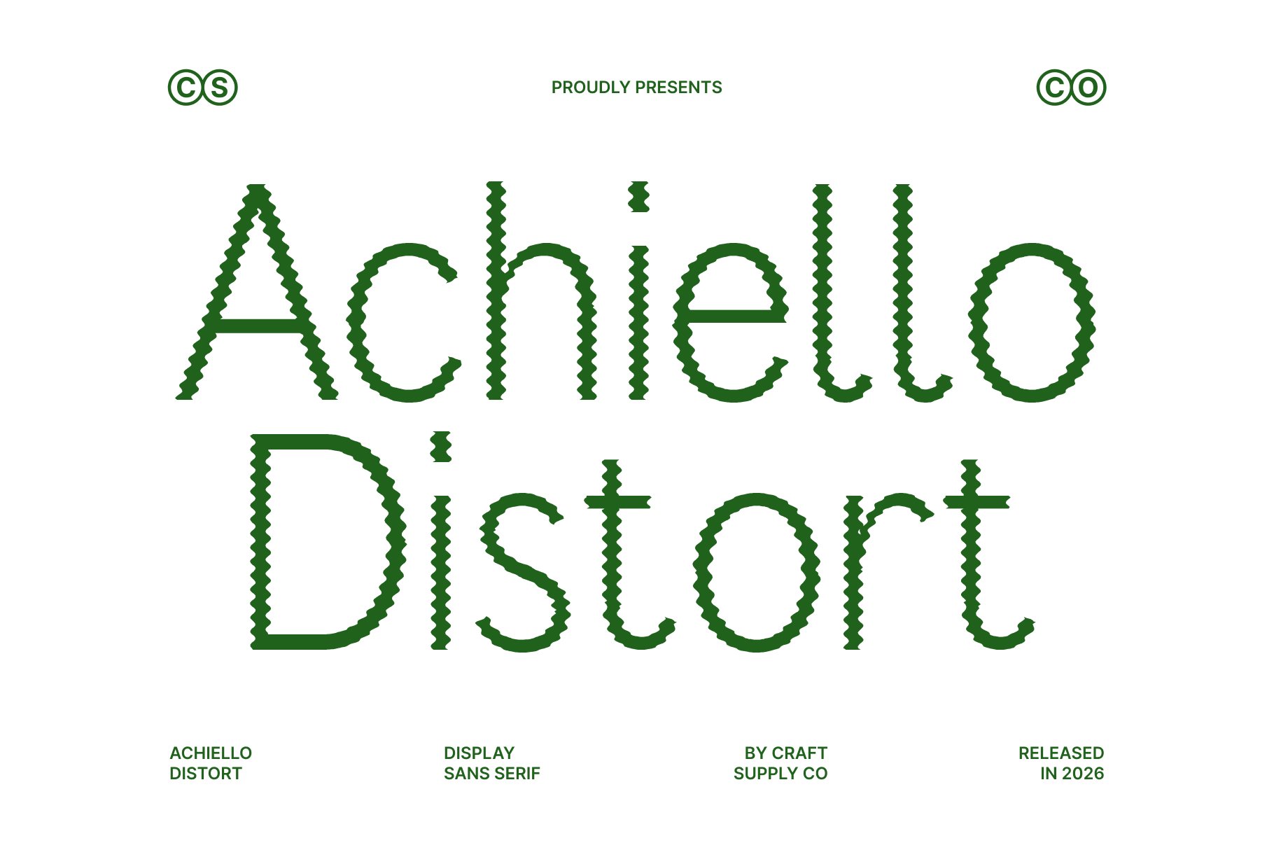Achiello Distort : Humanist Sans Serif Font with Distort Style - Craft ...