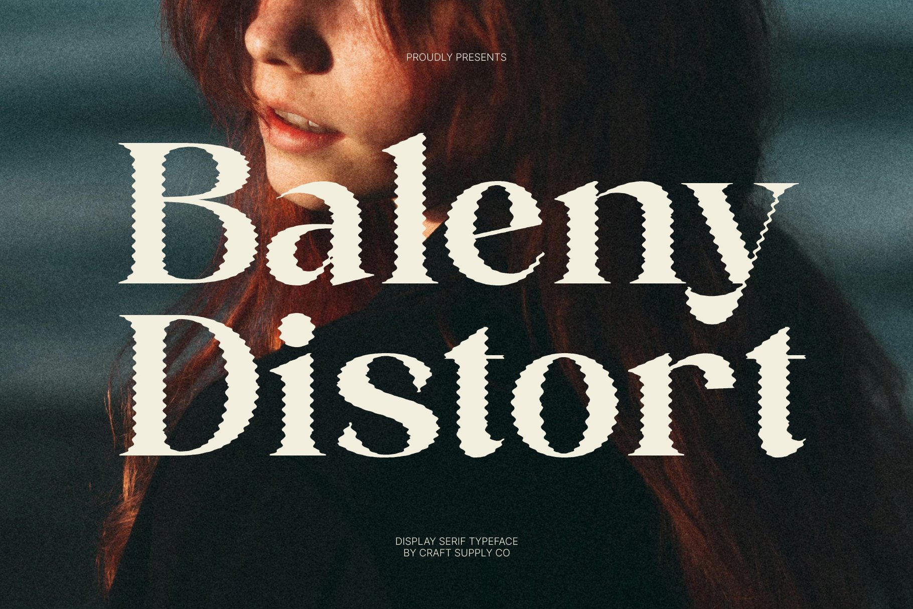 Baleny Distort : Modern Serif Font with Distort Style - Craft Supply Co