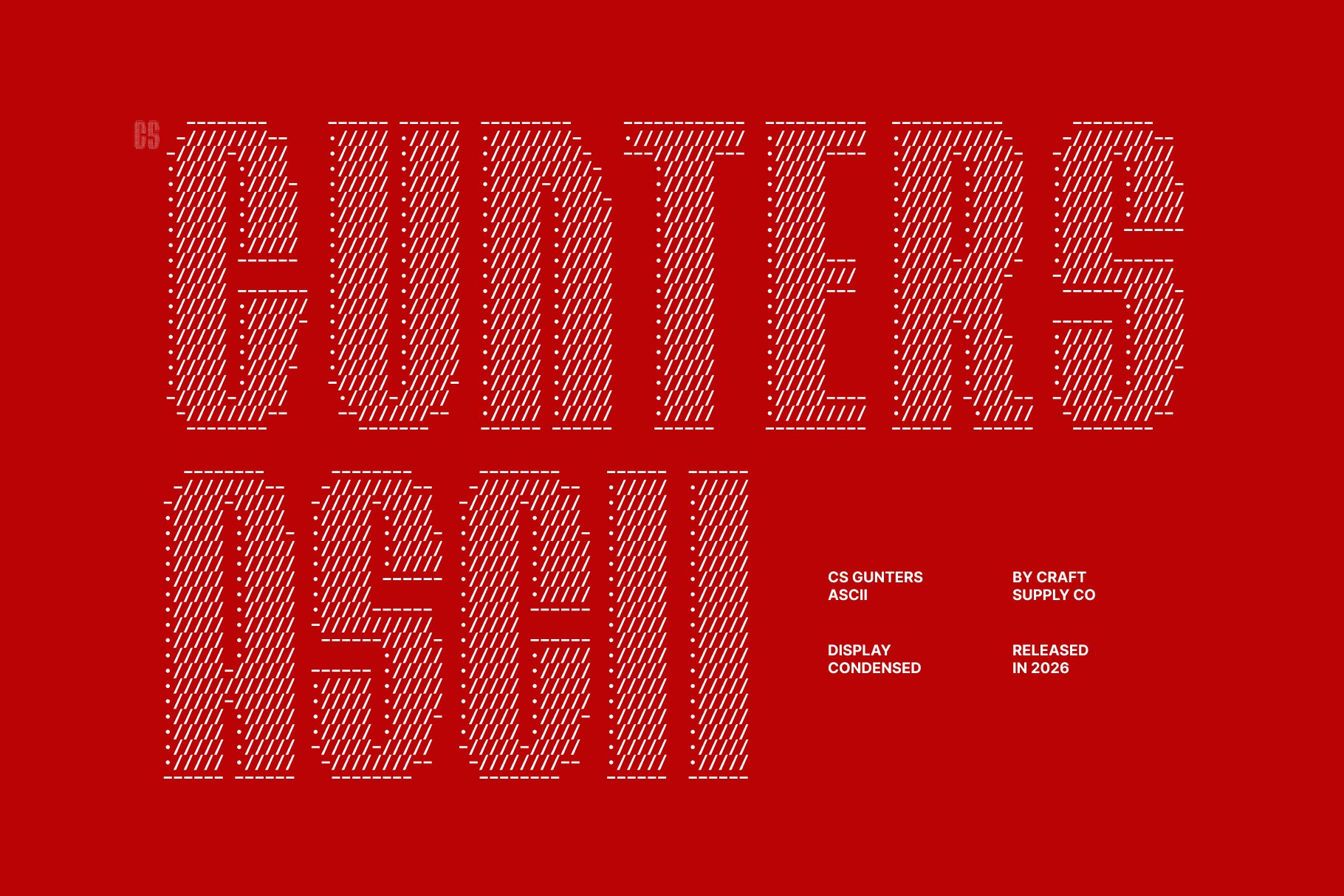 Ascii Inverse Font CS Gunters Ascii: Condensed Display Font with ASCII Strength - Craft ...