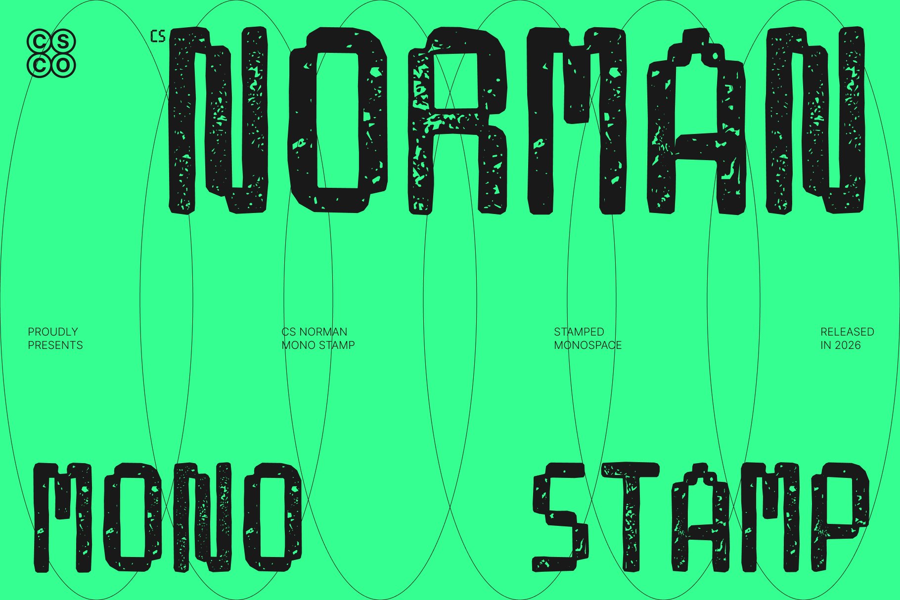 CS Norman Mono Stamp: Monospaced Sans Serif Font - Craft Supply Co