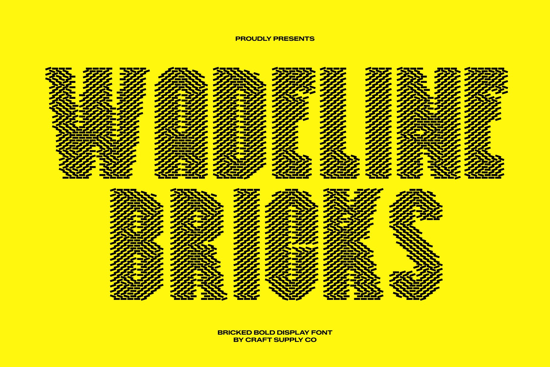 Wadeline Rounded Font Wadeline Bricks: Condensed Sans Serif Font with Brick Style - Craft ...
