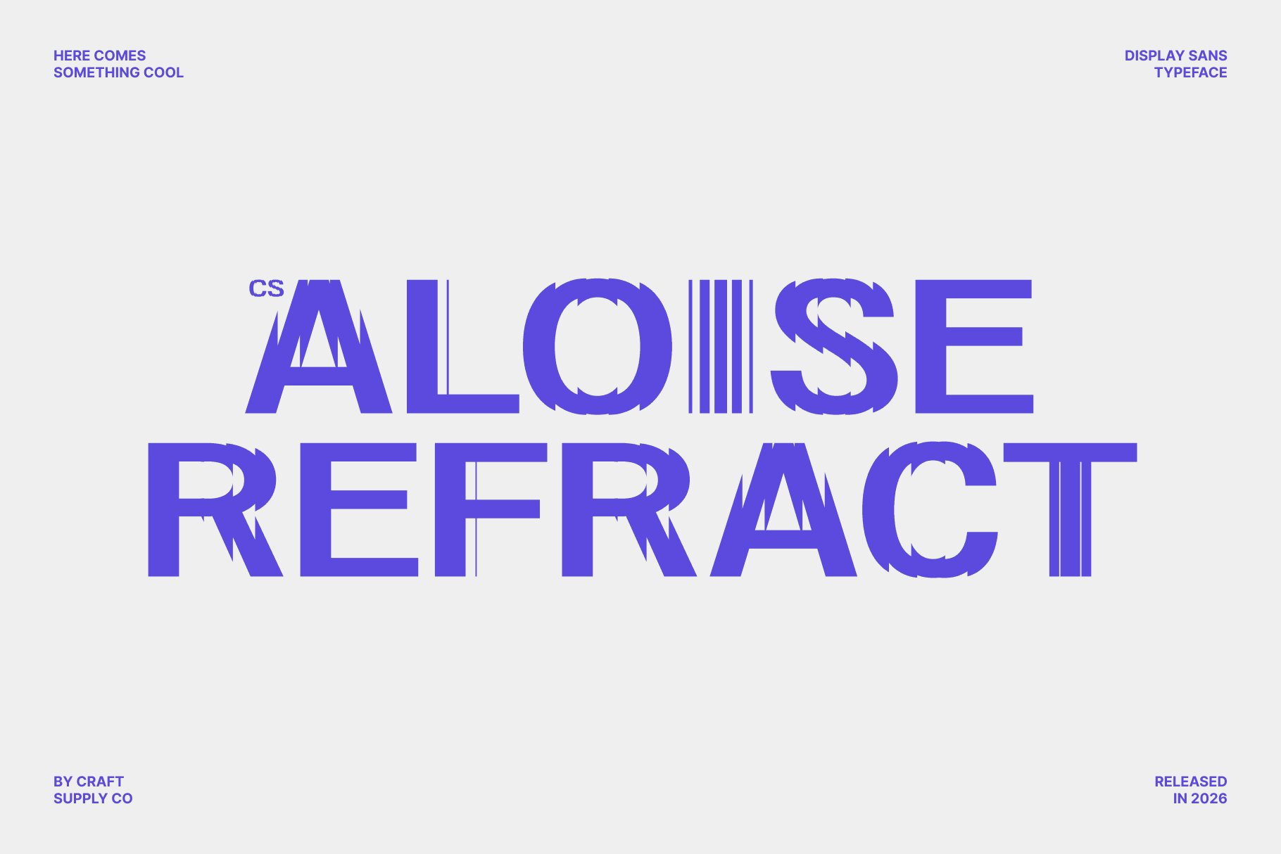 CS Aloise Refracted: Sans Serif Font with Refracted Effect - Craft ...