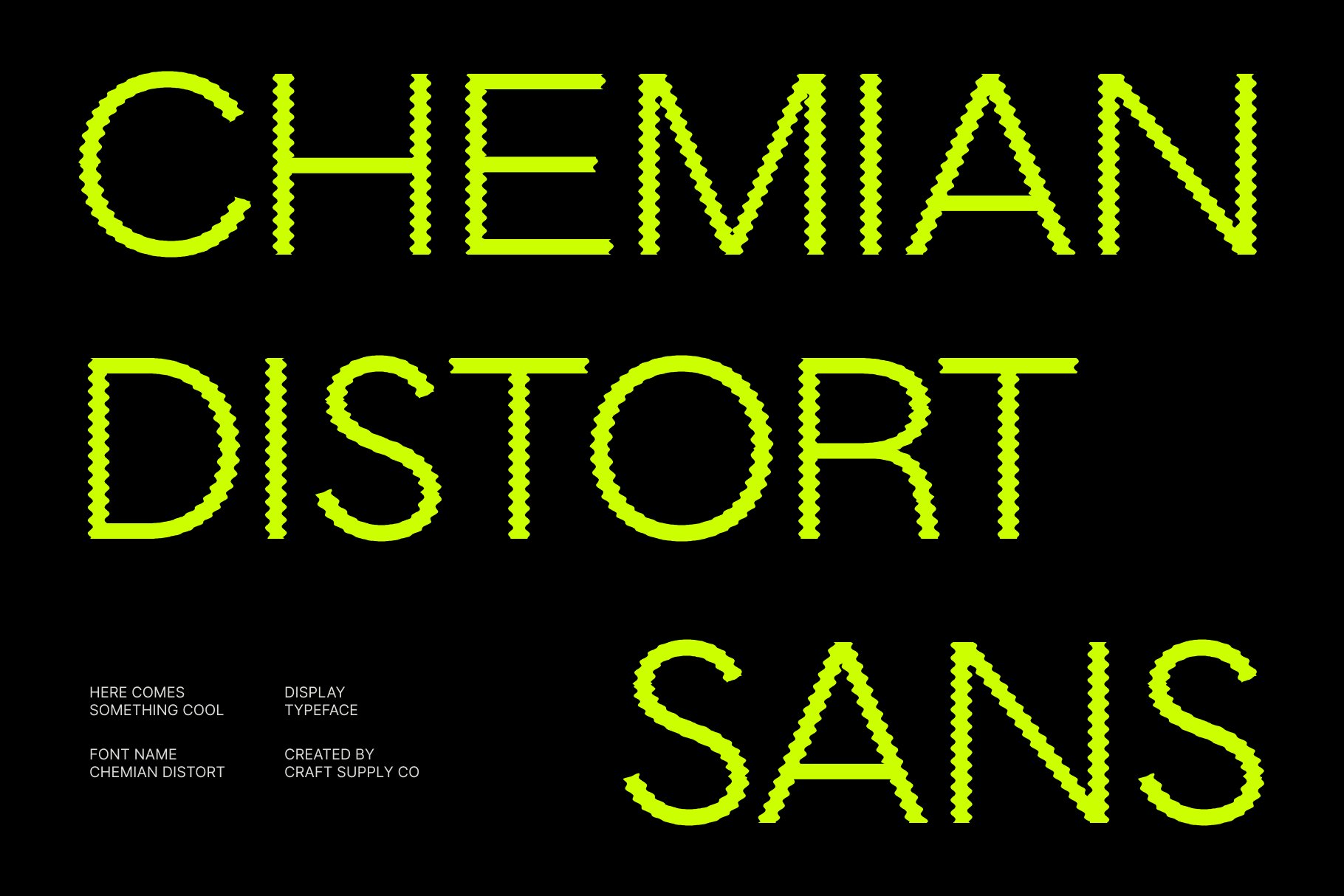Chemian Distort: Modern Sans Serif Font with Distort Effect - Craft ...