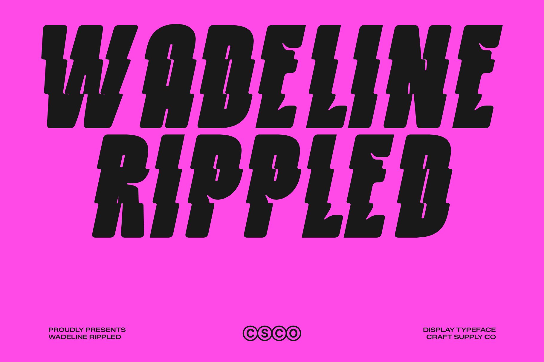 Wadeline Rounded Font Wadeline Rippled: Condensed Sans Serif with Rippled Effect - Craft ...